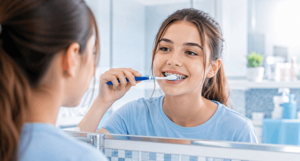 Diş teli varken diş fırçalama nasıl yapılır: braket etrafı ve 45 derece fırçalama tekniği